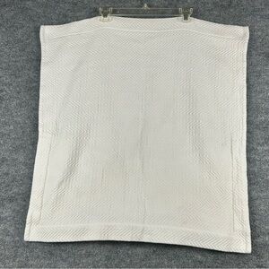 Docofil White Cotton Pillow Cover Portugal Textured Herringbone 25X28